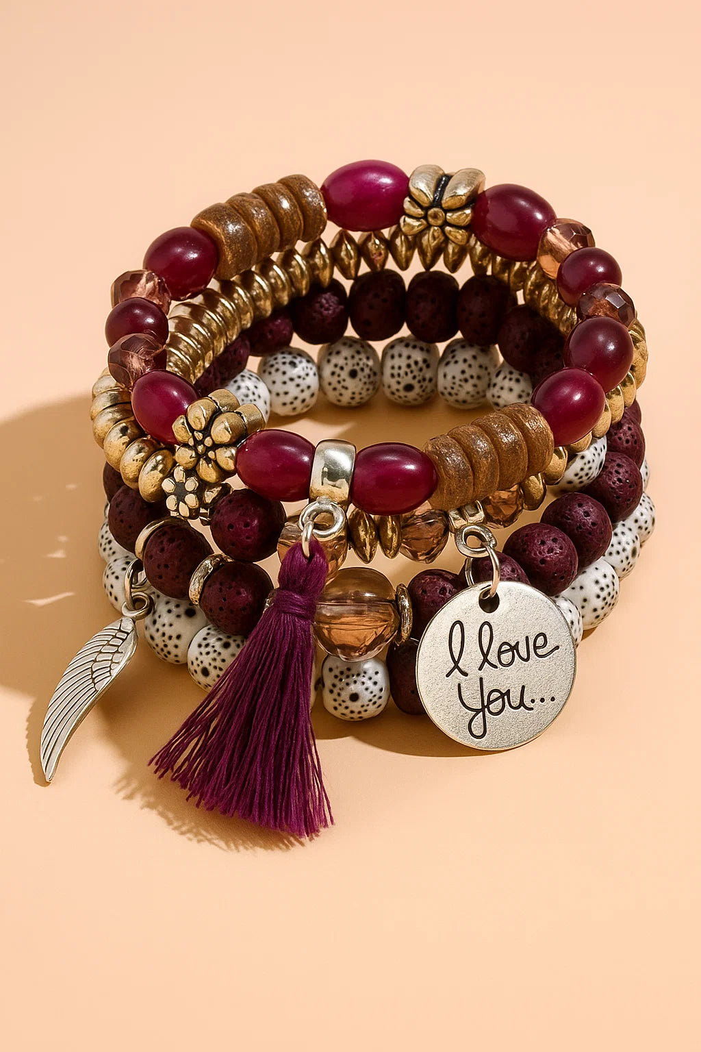 Handmade Elegant Colorful Multilayer Bead Bracelet