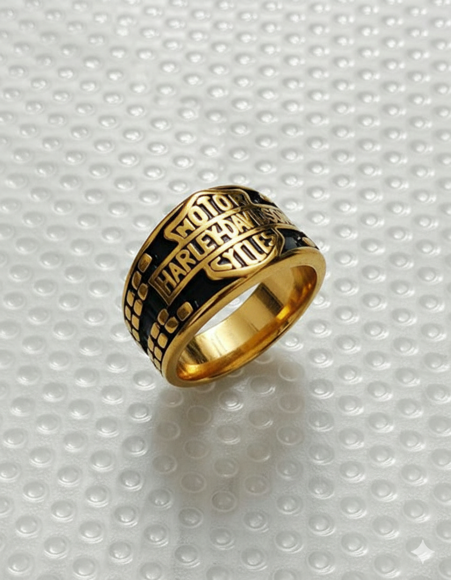 Men’s Gold-Plated Biker Heritage Band