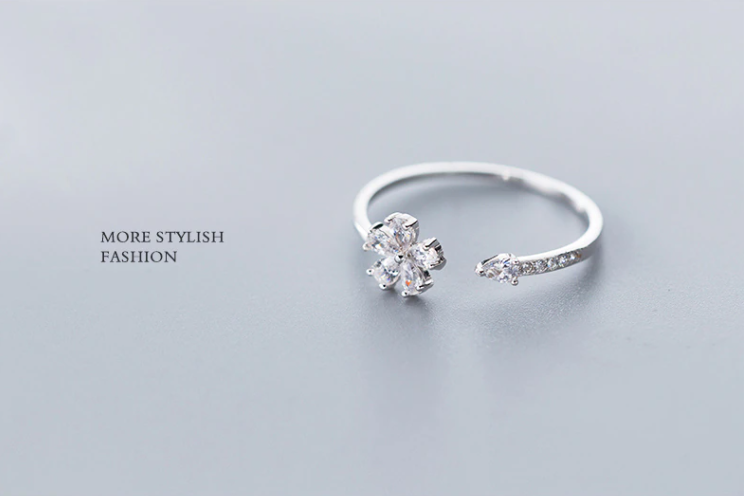 Open Finger Cubic Zirconia Finger Ring