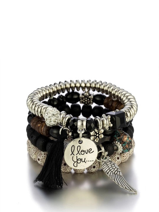 Handmade Elegant Colorful Multilayer Bead Bracelet