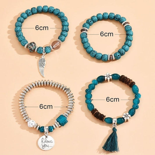 Handmade Elegant Colorful Multilayer Bead Bracelet