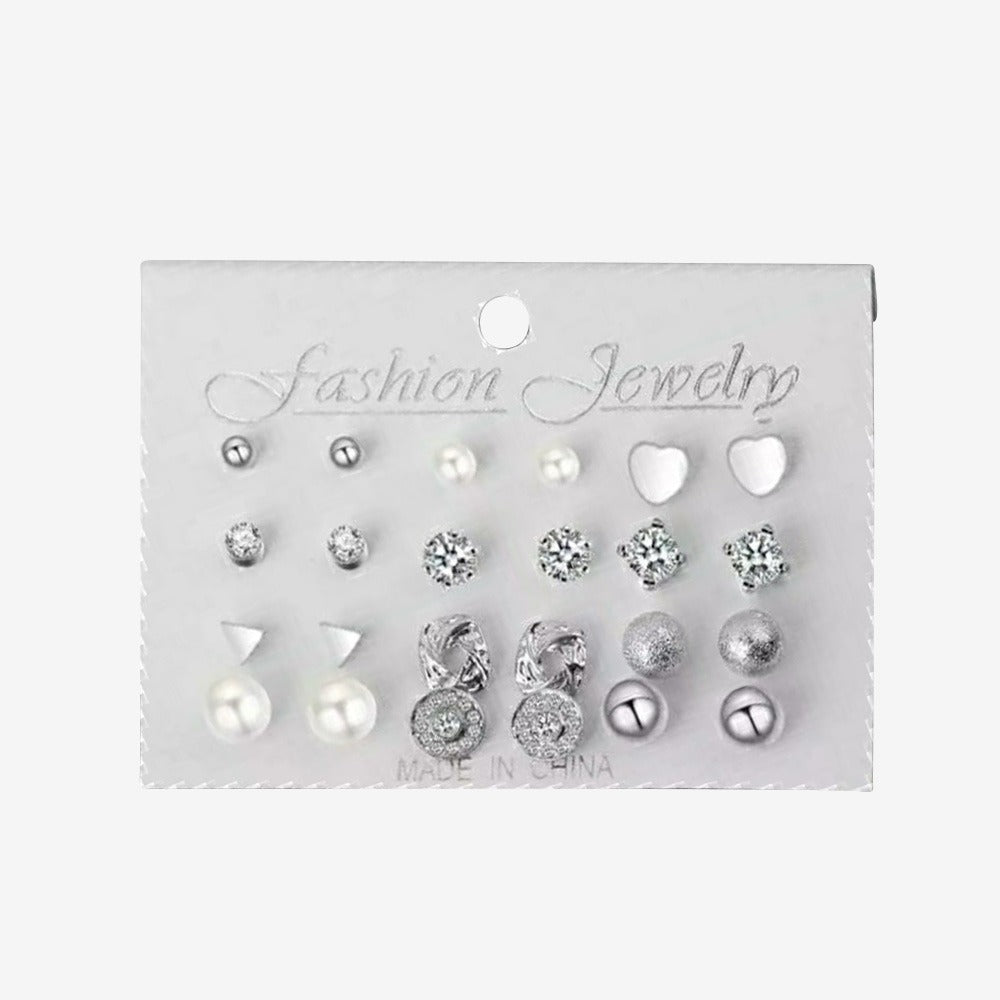 12 Pair Stud Earrings