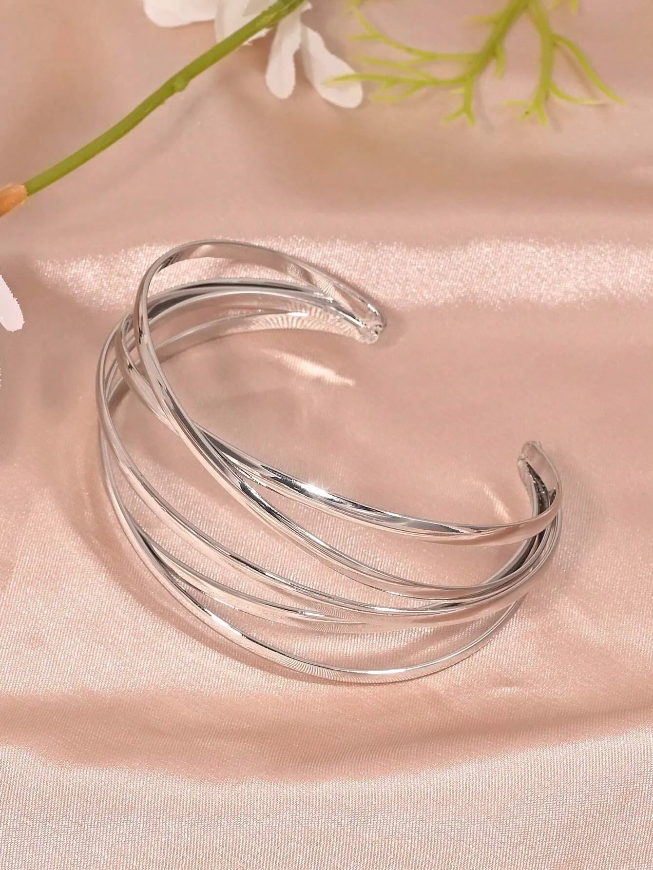 Geometric Adjustable Open Cuff Bangles