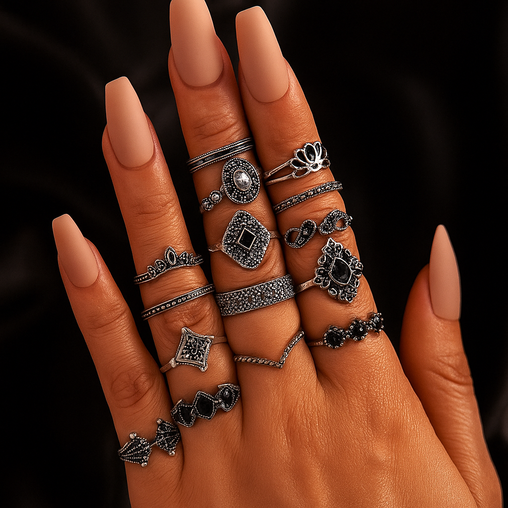 Trendy 15 Pcs Ring Set