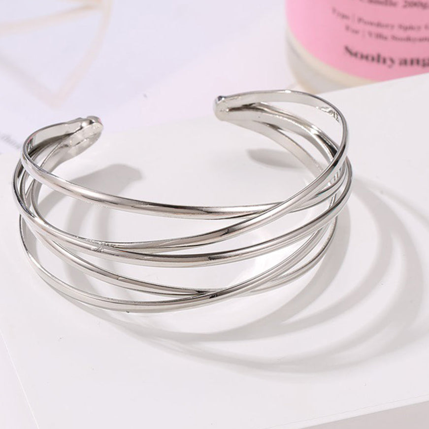 Geometric Adjustable Open Cuff Bangles