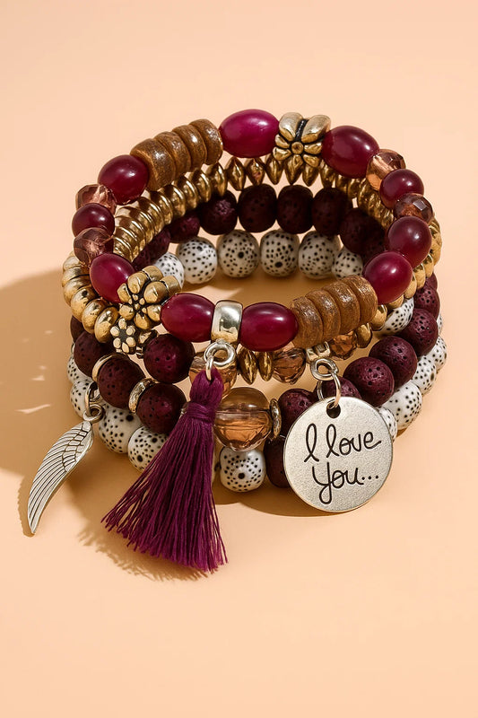 Handmade Elegant Colorful Multilayer Bead Bracelet