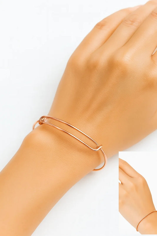 Women’s "Infinite Loop" Rose Gold Adjustable Bangle