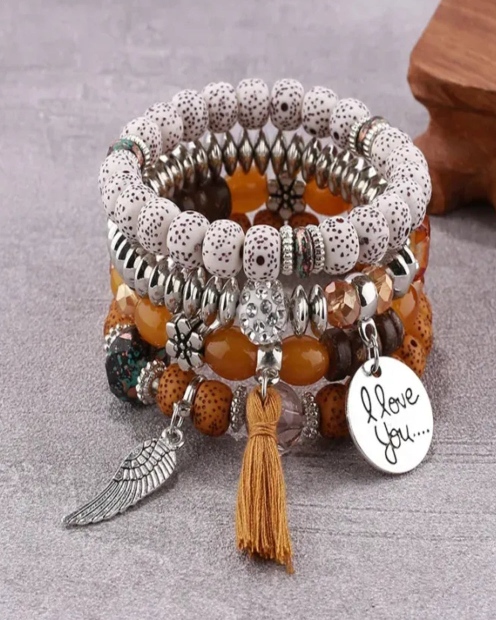 Handmade Elegant Colorful Multilayer Bead Bracelet