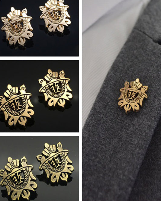 Royal Crest Vintage Golden Lapel Pin/Brooch