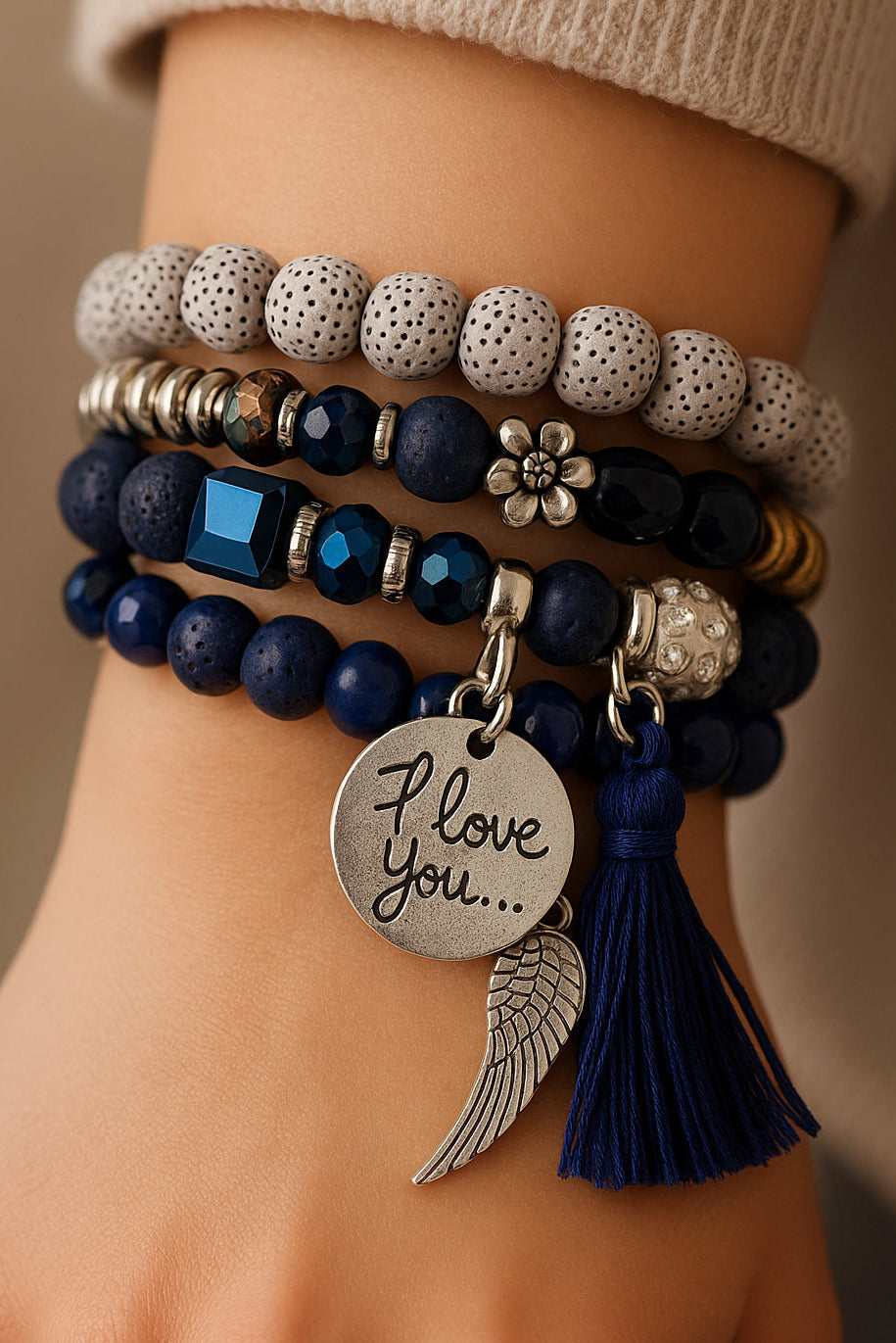 Handmade Elegant Colorful Multilayer Bead Bracelet