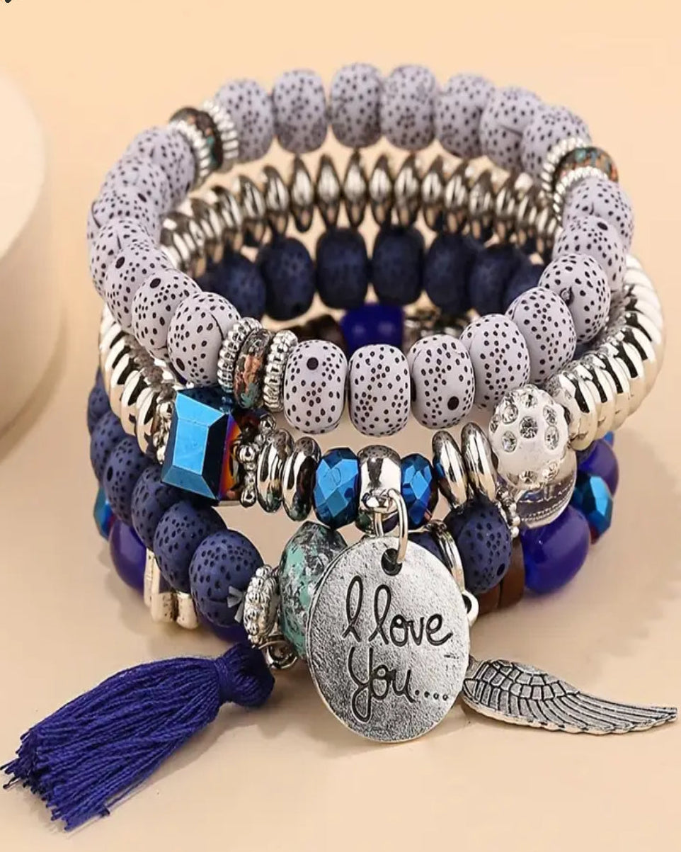 Handmade Elegant Colorful Multilayer Bead Bracelet