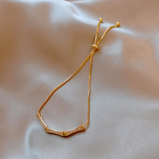 Bamboo Design Drawstring Bracelet