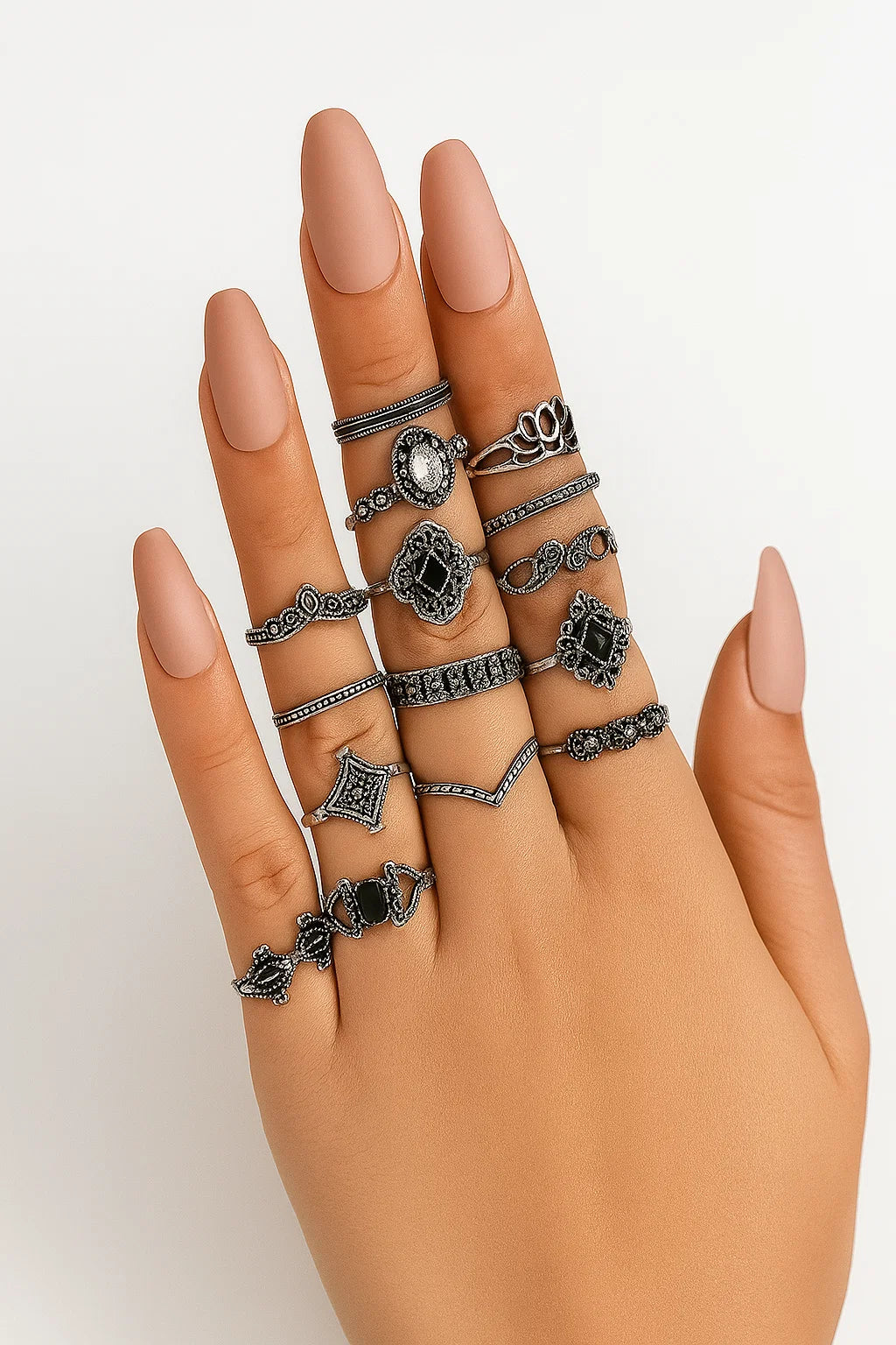 Trendy 15 Pcs Ring Set
