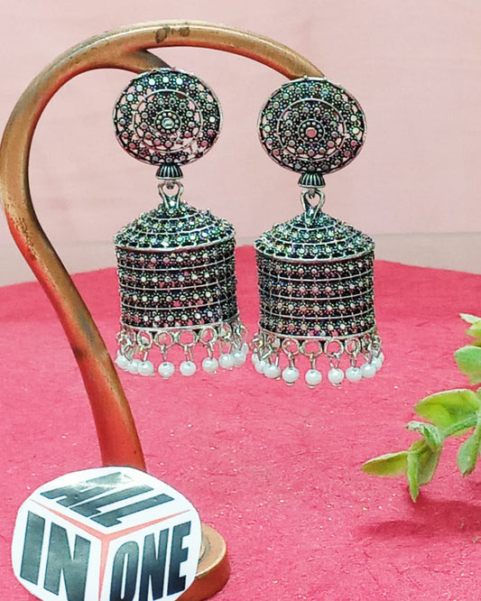 Oxidized Metal Jhumka