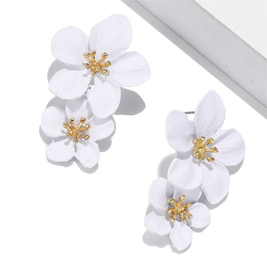 Floral drop earrings