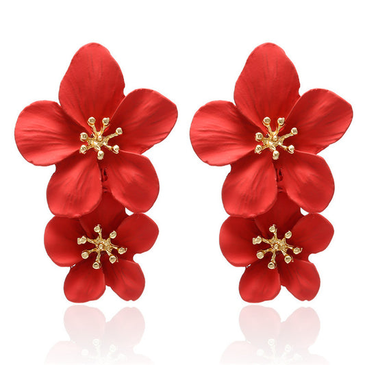 Floral drop earrings