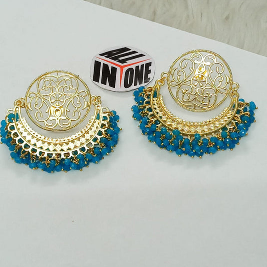 Azure Filigree Chandbali Earrings