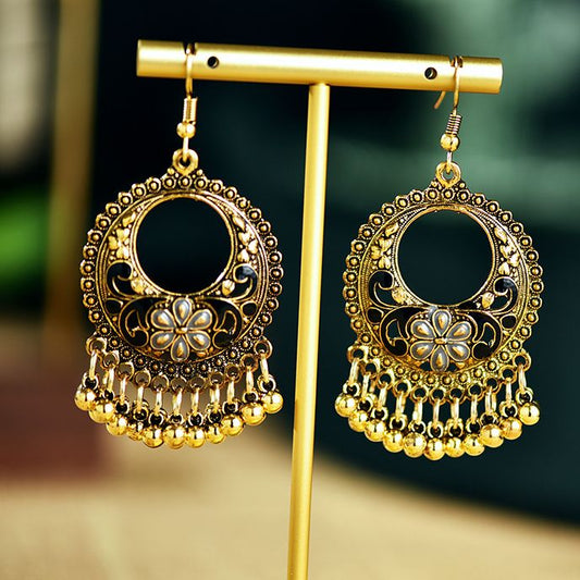 Dangle Drop Antique Metal Jhumka Earring
