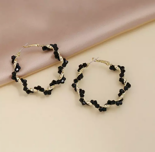 Boho Black Dangle Earring