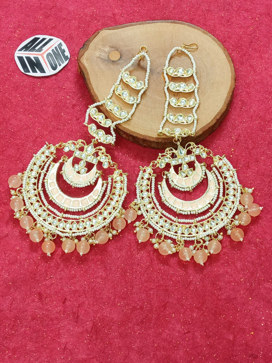 Multicolor Seed Bead Chandbali Earring