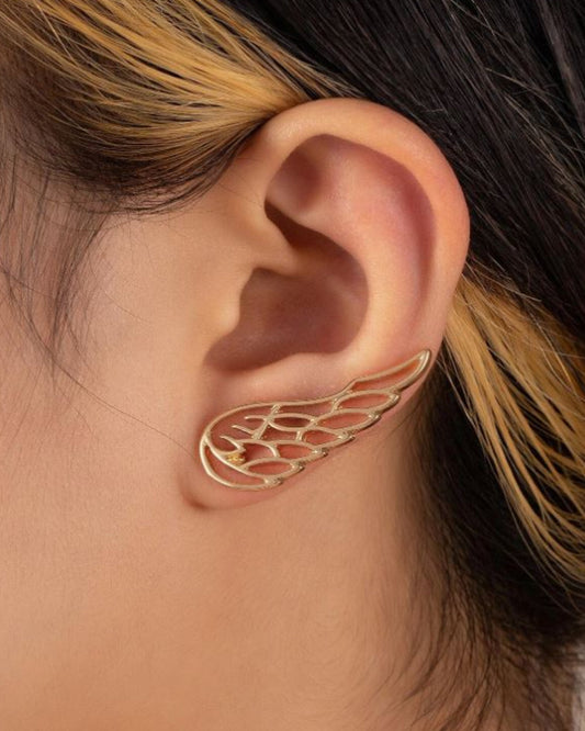 Minimal Climbers Dainty Hollow Out Angel Wing Studs Earrings