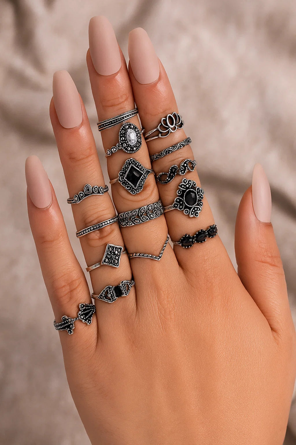 Trendy 15 Pcs Ring Set