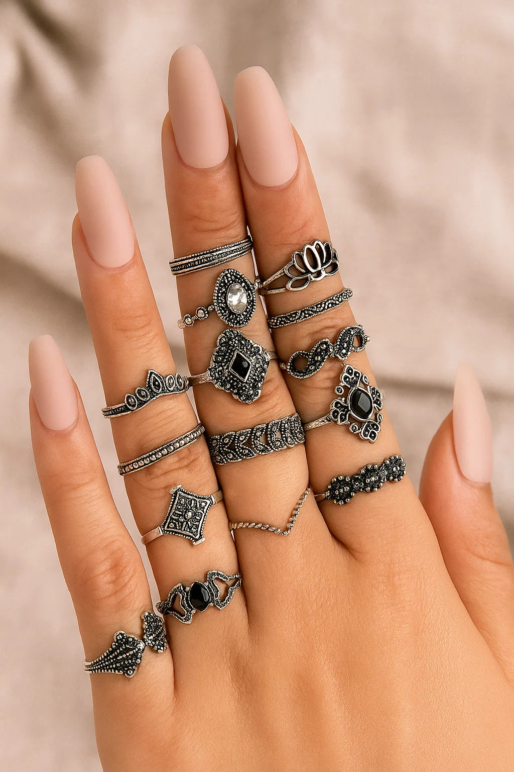 Trendy 15 Pcs Ring Set