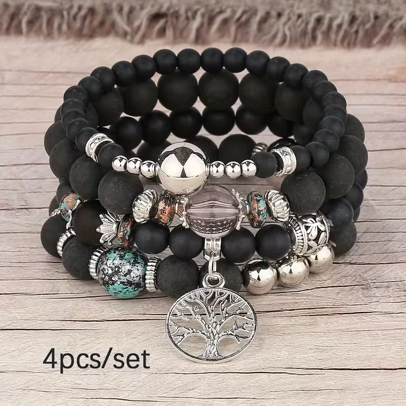 Handmade Elegant Colorful Multilayer Bead Bracelet