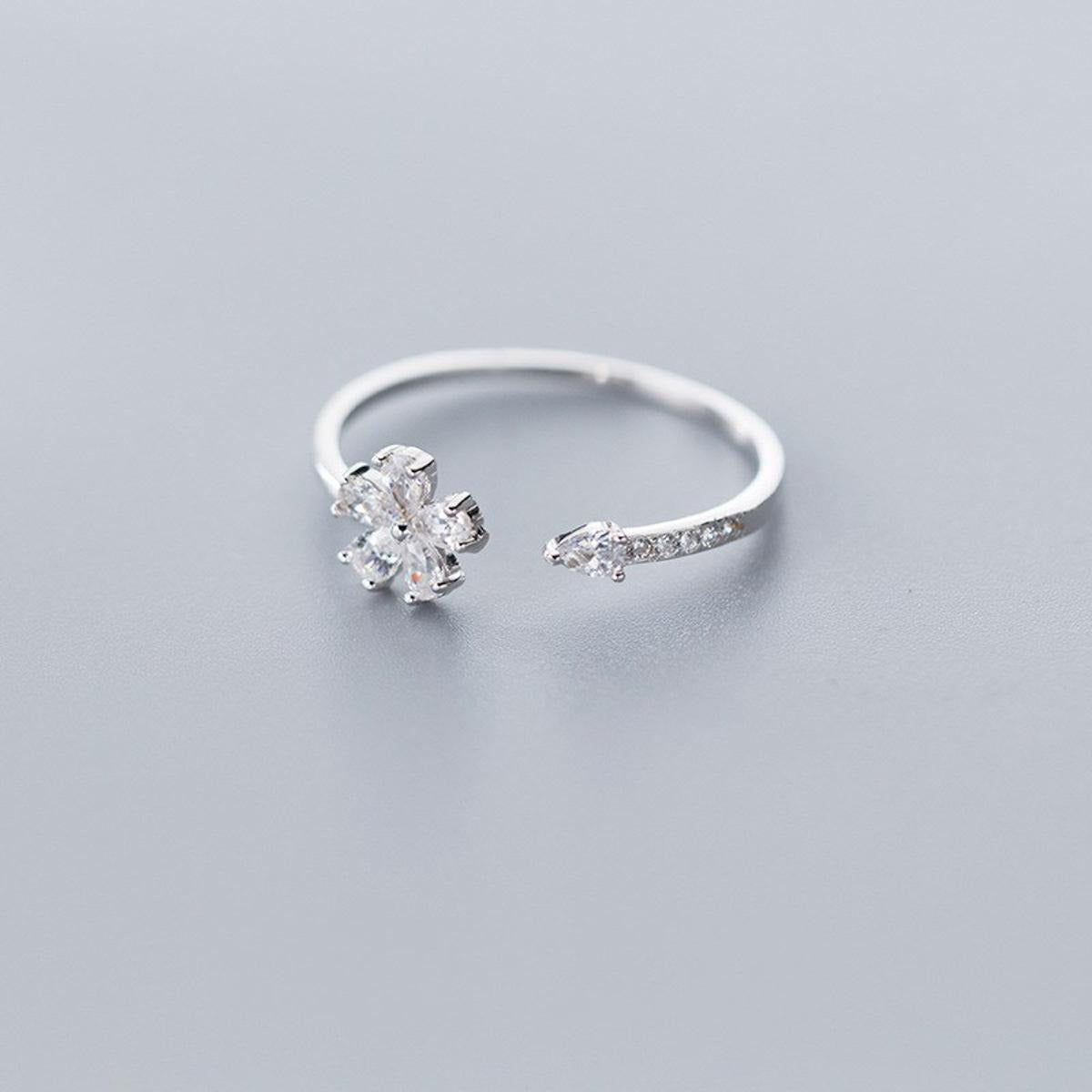 Open Finger Cubic Zirconia Finger Ring