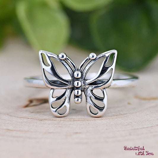 Sterling Silver Butterfly Ring