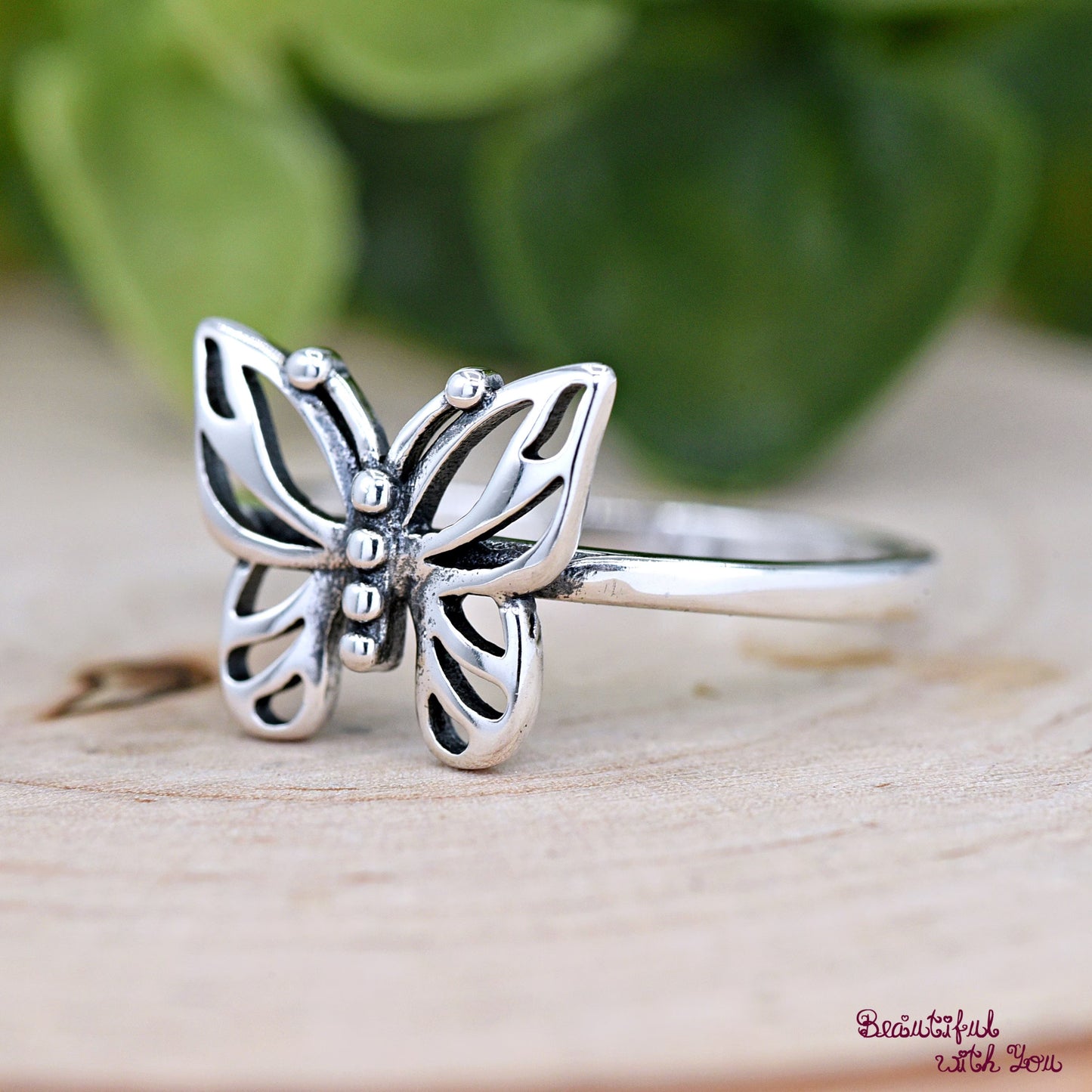 Sterling Silver Butterfly Ring