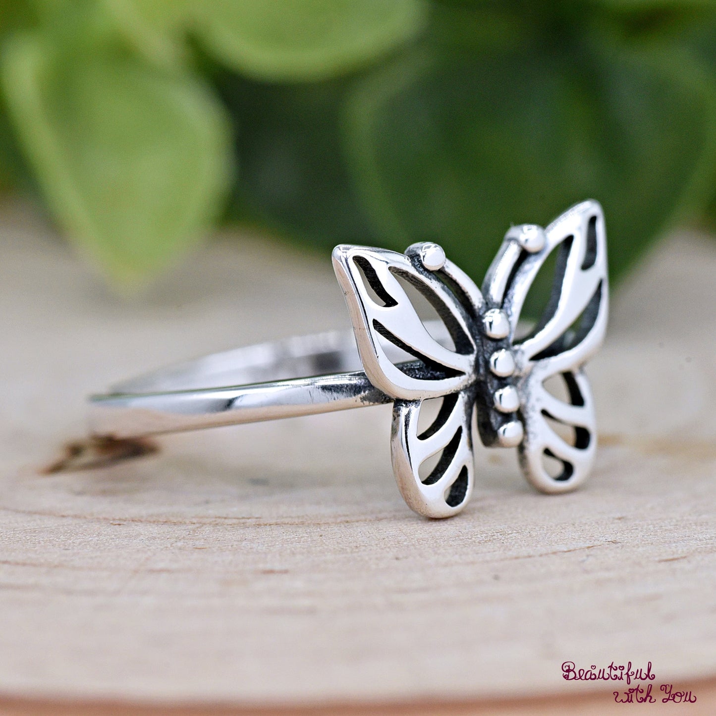 Sterling Silver Butterfly Ring