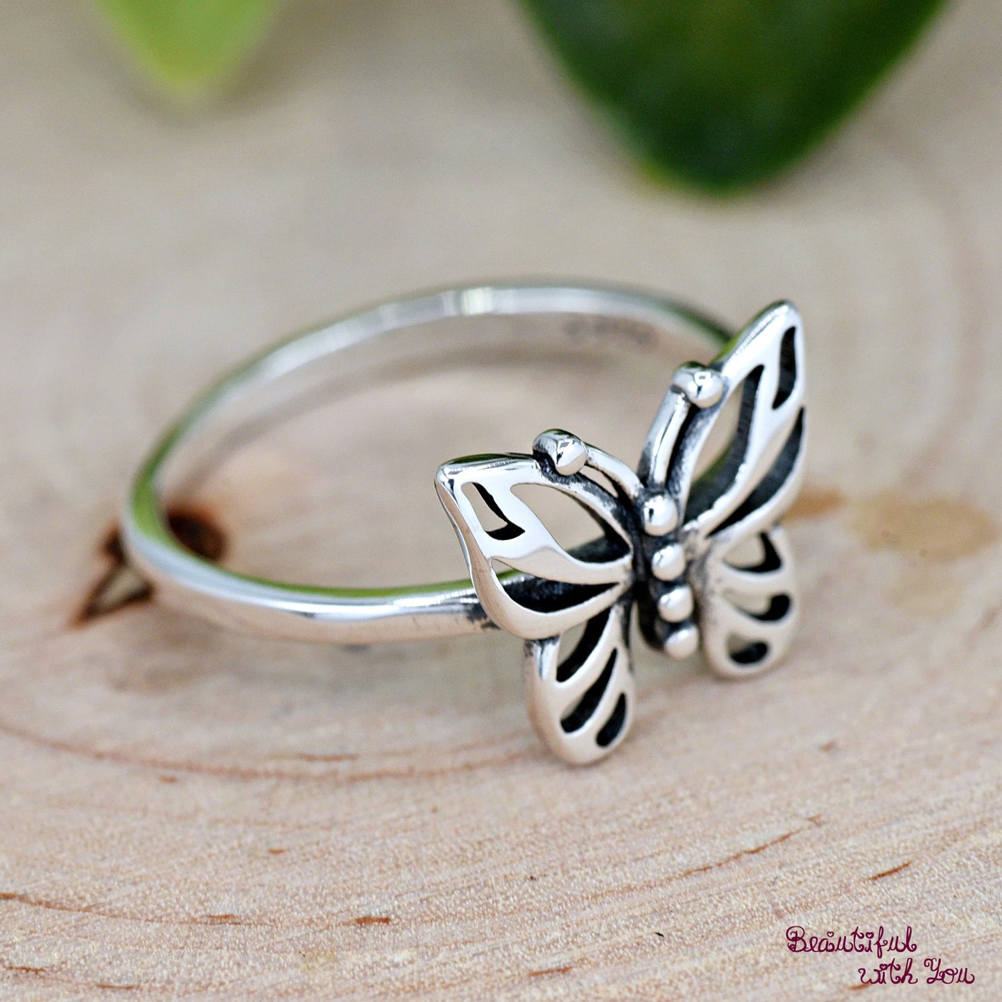 Sterling Silver Butterfly Ring