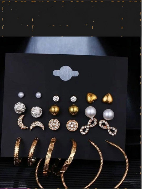 Long Round 12 Pairs Earrings