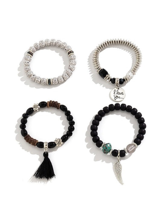 Handmade Elegant Colorful Multilayer Bead Bracelet