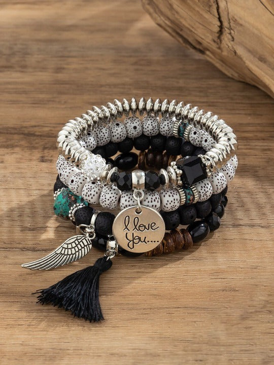 Handmade Elegant Colorful Multilayer Bead Bracelet