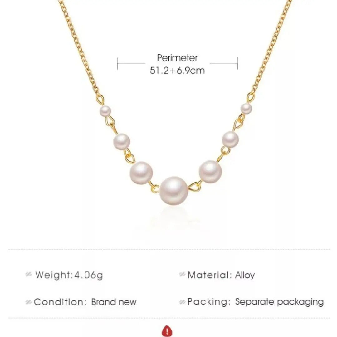 Pearl Small to Large Chain Necklace