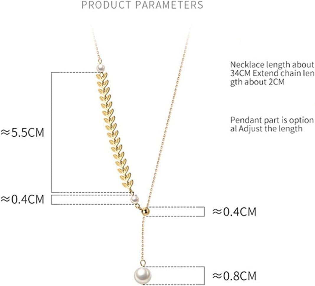 Simple Strip Pearls Pendant Necklace