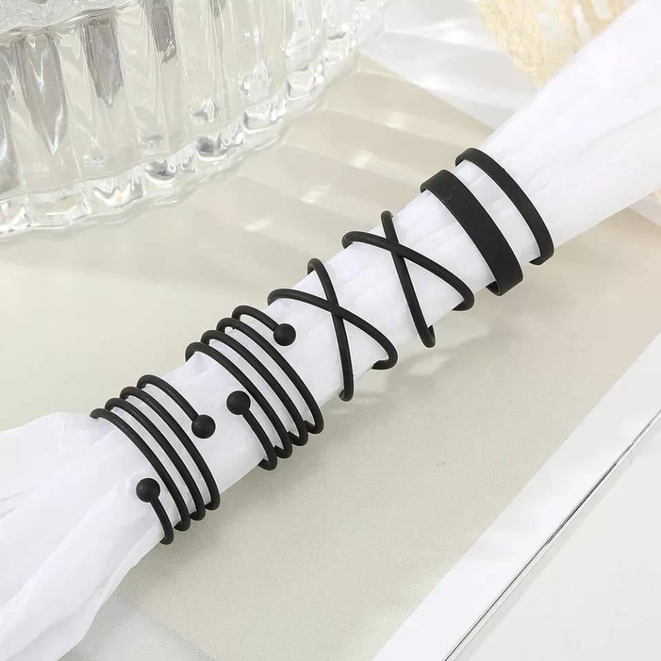 6 Pcs Zinc Alloy Finger Ring Set