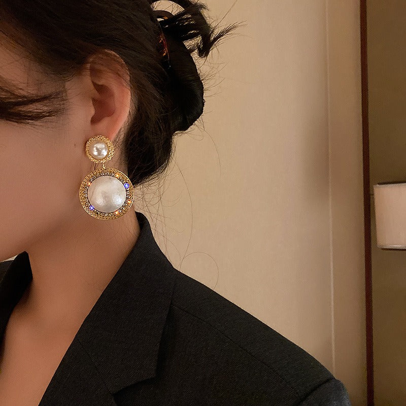 Delicate Female Pearl Dangle Earring