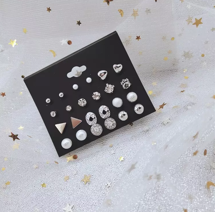 12 Pair Stud Earrings