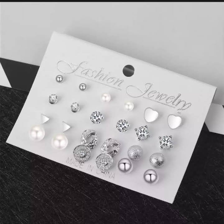 12 Pair Stud Earrings