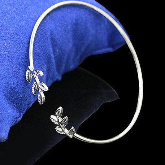Leaf Open Cuff Bracelets