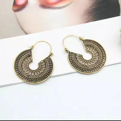 Vintage Bohemian Hoop Earring