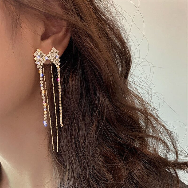 Long Tassel Butterfly Drop Earrings