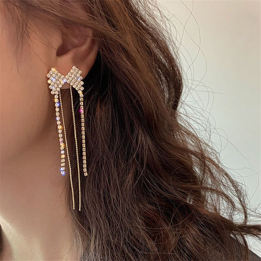 Long Tassel Butterfly Drop Earrings