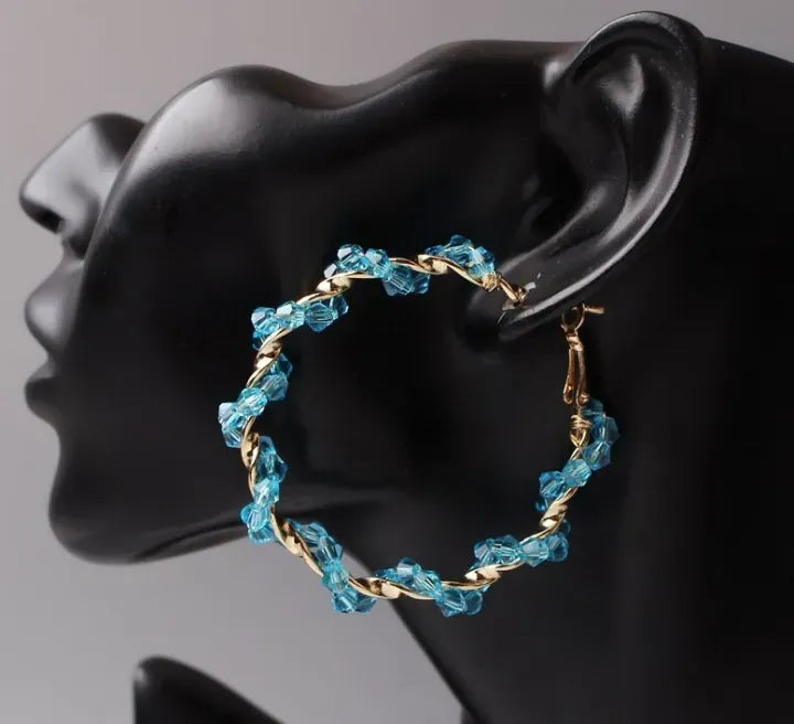 Boho Purple Dangle Earring