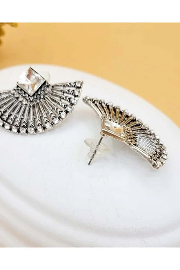 Antique Clear Crystal Stud Earring