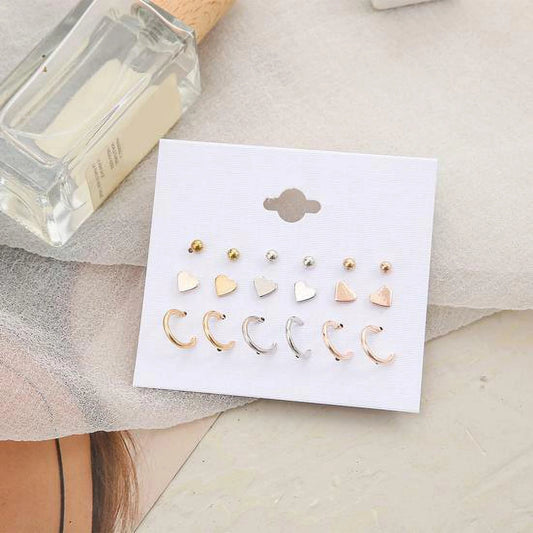 Metal Resin Earrings Set